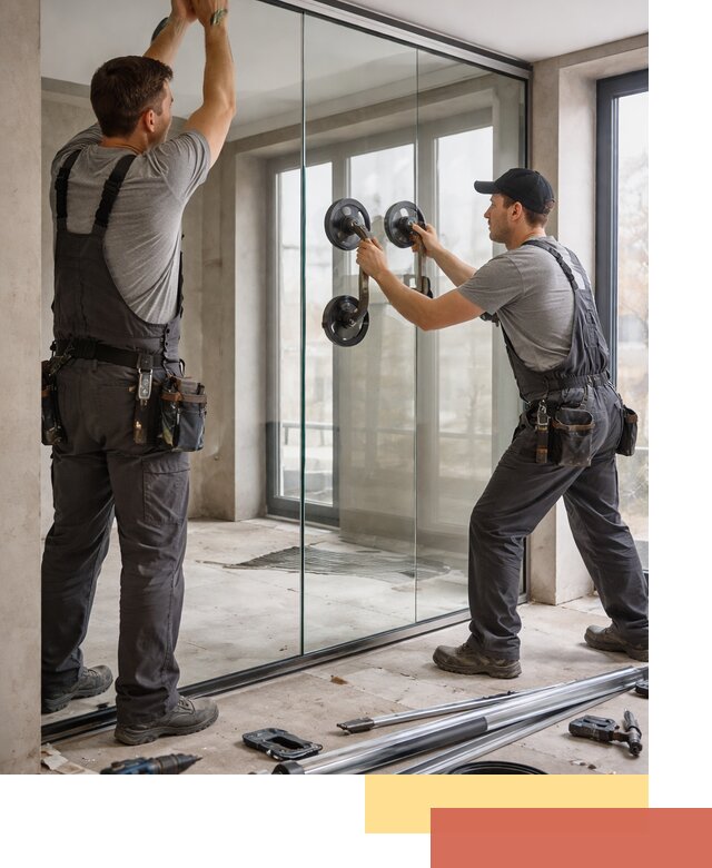 Цельностеклянные перегородки под ключ в Нижнекамске