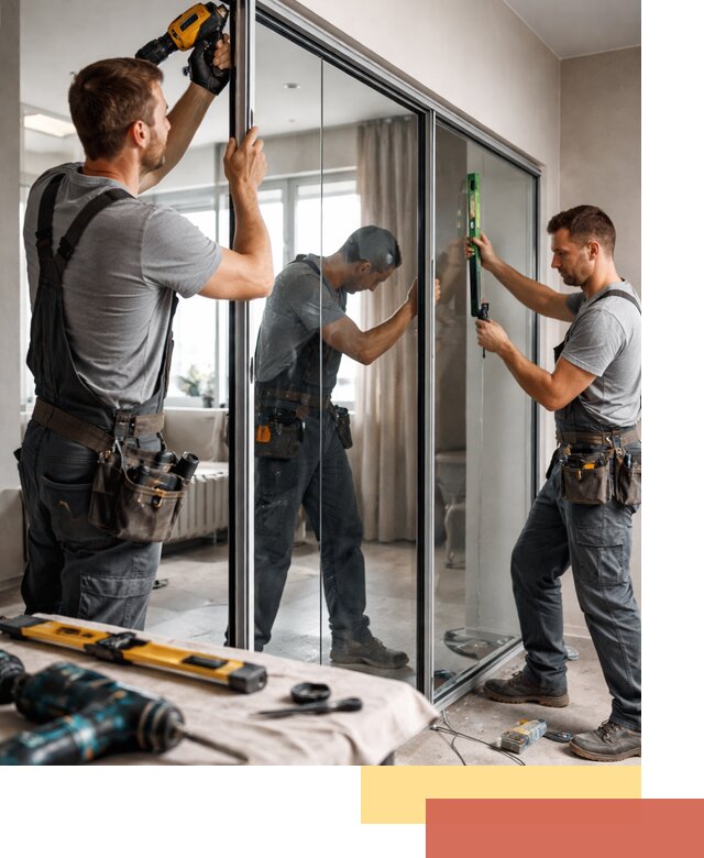 Каркасные стеклянные перегородки под ключ в Нижнекамске