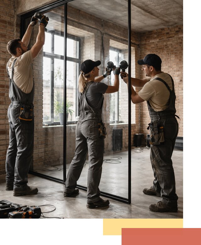 Стеклянные перегородки лофт — изготовление и монтаж в Нижнекамске