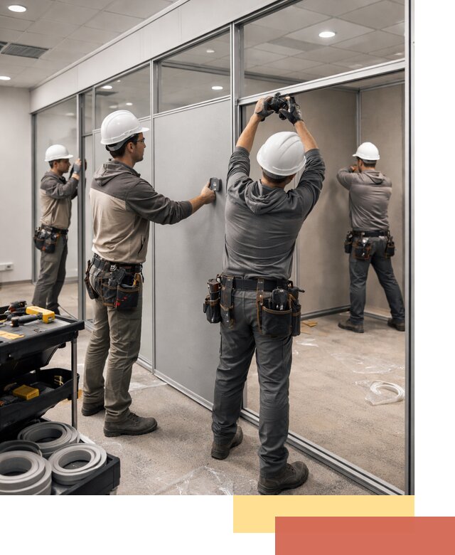 Мобильные офисные перегородки под ключ в Нижнекамске