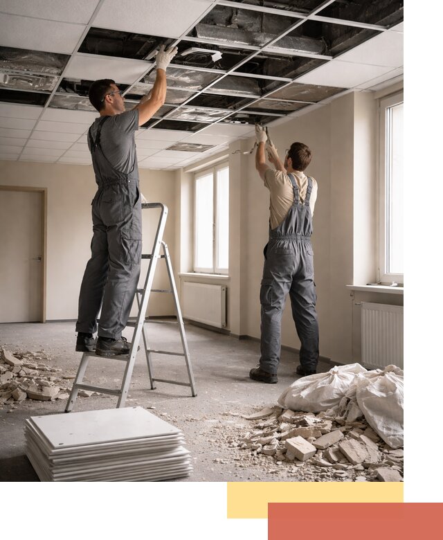 Демонтаж потолков Армстронг профессионально в Нижнекамске