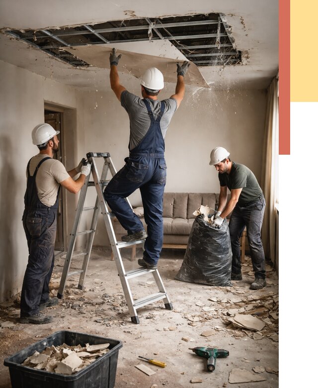 Демонтаж гипсокартонного потолка в Нижнекамске от 426 руб. за м2 — ОТДЕЛОЧНИК-Нжм