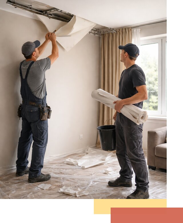 Демонтаж натяжного потолка в Нижнекамске быстро и аккуратно