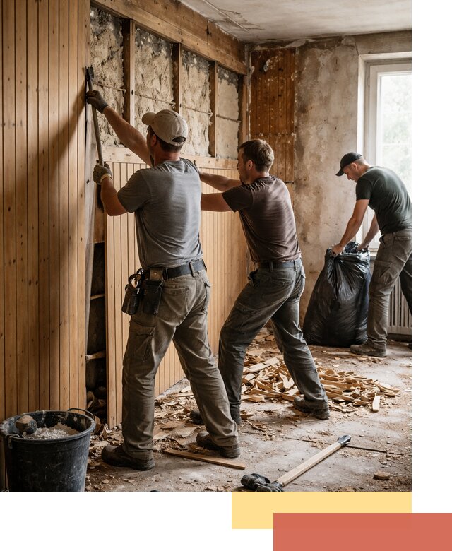 Демонтаж вагонки и вывоз материалов в Нижнекамске