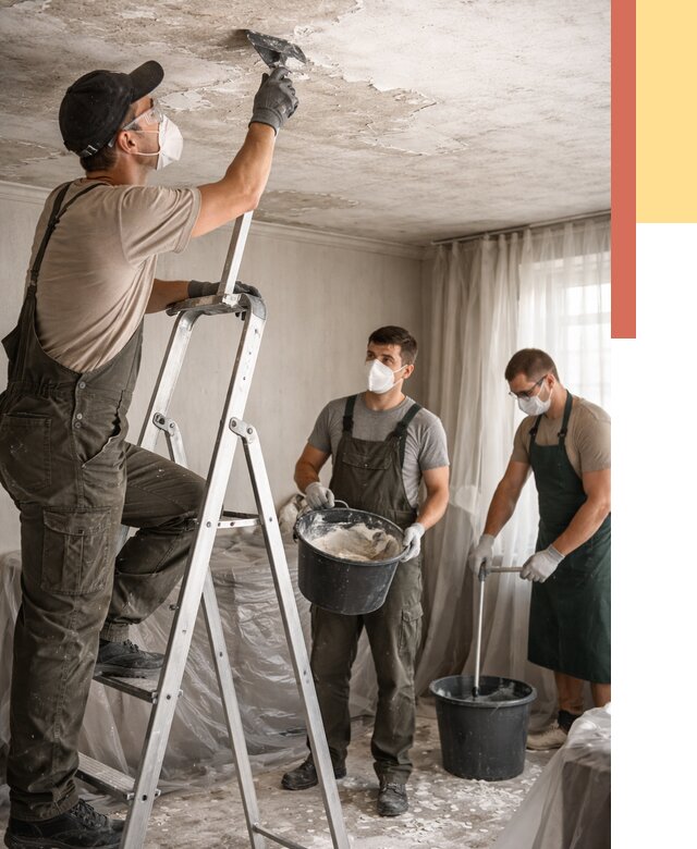 Удаление побелки с потолка в Нижнекамске от 2535 руб. быстро и недорого | ОТДЕЛОЧНИК-Нжм