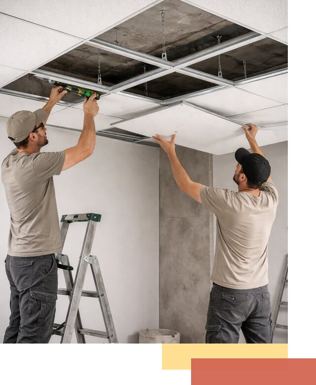 Монтаж потолка Армстронг под ключ в Нижнекамске