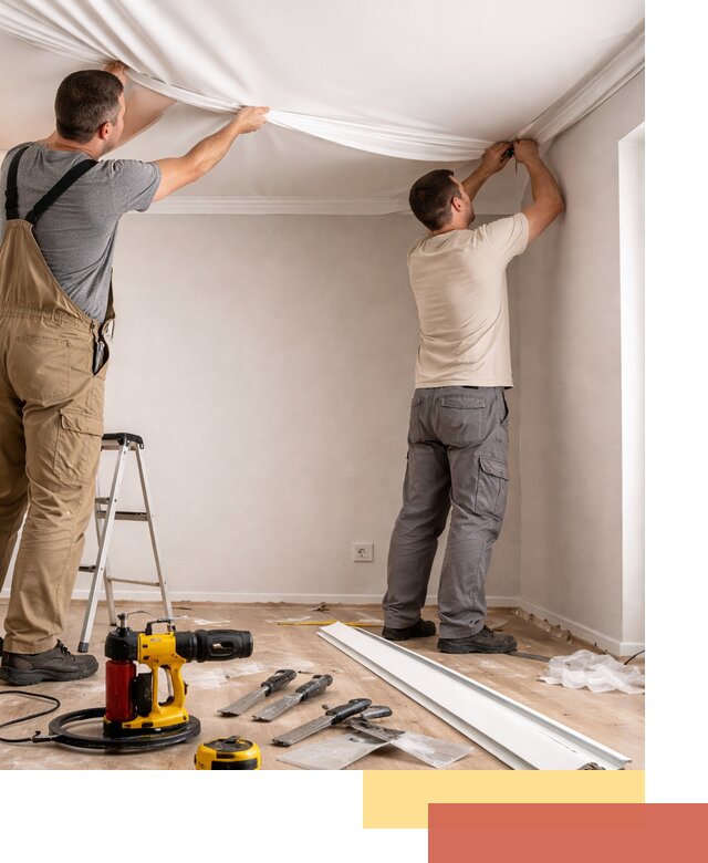 Монтаж ПВХ натяжного потолка в Нижнекамске качественно и быстро