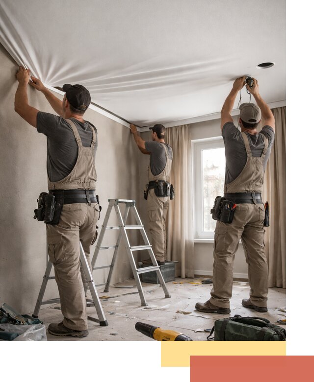 Монтаж матового натяжного потолка в Нижнекамске качественно и быстро