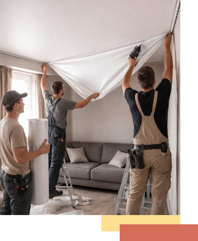 Монтаж сатинового натяжного потолка в Нижнекамске качественно и быстро