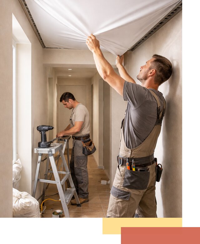 Монтаж натяжного потолка в прихожей в Нижнекамске