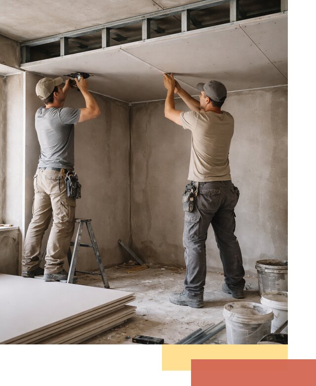 Короб из гипсокартона на потолке под ключ в Нижнекамске