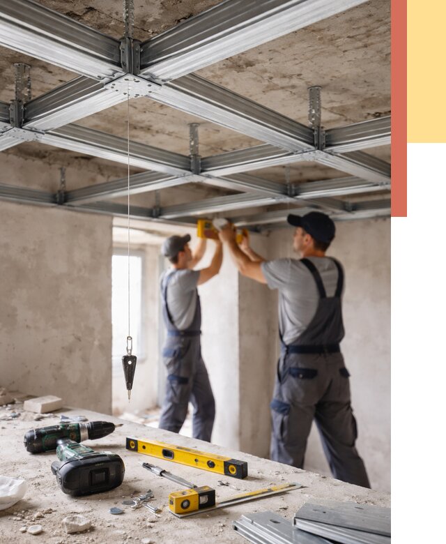 Монтаж каркаса потолка из профиля в Нижнекамске от 4563 руб. — услуги ОТДЕЛОЧНИК-Нжм
