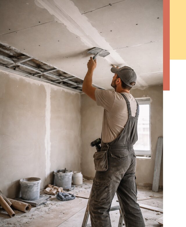Ремонт потолка из гипсокартона в Нижнекамске от 659 руб./м² — быстро и недорого | ОТДЕЛОЧНИК-Нжм
