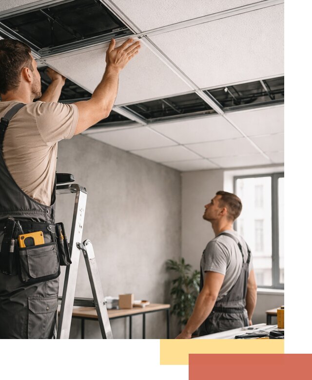 Монтаж потолочной плитки в Нижнекамске качественно и в срок