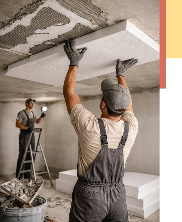 Утепление потолка пенопластом в Нижнекамске от 4563 руб/м2 — недорого и быстро | ОТДЕЛОЧНИК-Нжм