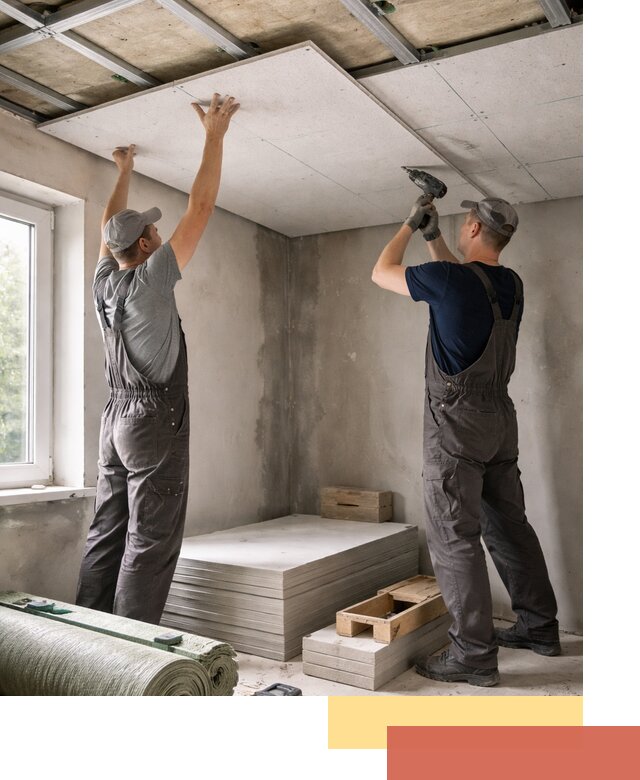 Шумоизоляция потолка панелями ЗИПС в Нижнекамске